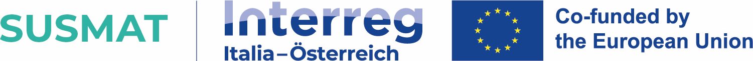 Interreg Italia–Österreich, kofinanziert von der Europäischen Union – SUSMAT